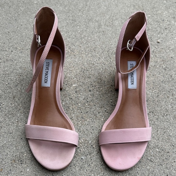 Steve Madden Blush Pink Heeled Sandals - Picture 1 of 4